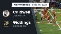 Recap: Caldwell  vs. Giddings  2020