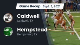 Recap: Caldwell  vs. Hempstead  2021