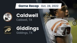 Recap: Caldwell  vs. Giddings  2022