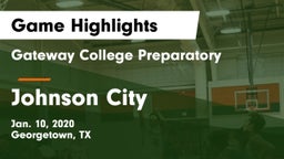 Gateway College Preparatory  vs Johnson City  Game Highlights - Jan. 10, 2020