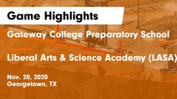 Gateway College Preparatory School vs Liberal Arts & Science Academy (LASA) Game Highlights - Nov. 20, 2020