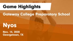 Gateway College Preparatory School vs Nyos Game Highlights - Nov. 14, 2020