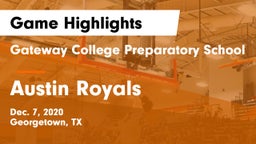 Gateway College Preparatory School vs Austin Royals Game Highlights - Dec. 7, 2020