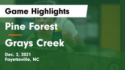 Pine Forest  vs Grays Creek  Game Highlights - Dec. 2, 2021