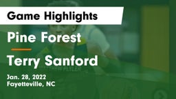 Pine Forest  vs Terry Sanford  Game Highlights - Jan. 28, 2022
