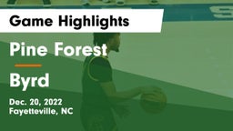 Pine Forest  vs Byrd  Game Highlights - Dec. 20, 2022