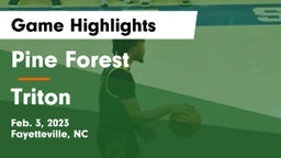 Pine Forest  vs Triton  Game Highlights - Feb. 3, 2023