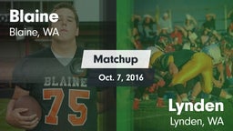 Matchup: Blaine  vs. Lynden  2016