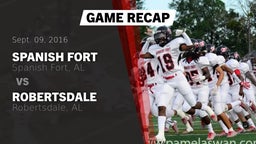 Recap: Spanish Fort  vs. Robertsdale  2016