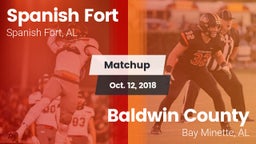 Matchup: Spanish Fort High vs. Baldwin County  2018