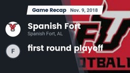Recap: Spanish Fort  vs. first round playoff 2018