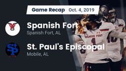 Recap: Spanish Fort  vs. St. Paul's Episcopal  2019