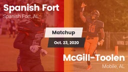 Matchup: Spanish Fort High vs. McGill-Toolen  2020
