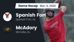 Recap: Spanish Fort  vs. McAdory  2020