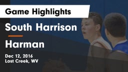 South Harrison  vs Harman  Game Highlights - Dec 12, 2016