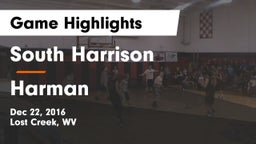 South Harrison  vs Harman  Game Highlights - Dec 22, 2016