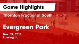 Thornton Fractional South  vs Evergreen Park  Game Highlights - Nov. 29, 2018