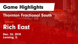 Thornton Fractional South  vs Rich East Game Highlights - Dec. 26, 2018