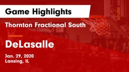 Thornton Fractional South  vs DeLasalle Game Highlights - Jan. 29, 2020