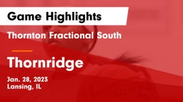 Thornton Fractional South  vs Thornridge  Game Highlights - Jan. 28, 2023