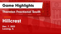 Thornton Fractional South  vs Hillcrest  Game Highlights - Dec. 7, 2023