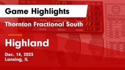 Thornton Fractional South  vs Highland  Game Highlights - Dec. 14, 2023