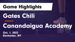 Gates Chili  vs Canandaigua Academy  Game Highlights - Oct. 1, 2022