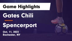 Gates Chili  vs Spencerport  Game Highlights - Oct. 11, 2022