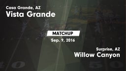 Matchup: Vista Grande vs. Willow Canyon  2016