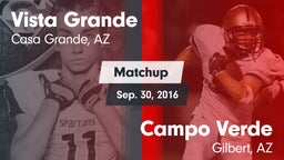 Matchup: Vista Grande vs. Campo Verde  2016
