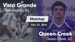 Matchup: Vista Grande vs. Queen Creek  2016