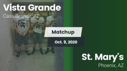 Matchup: Vista Grande vs. St. Mary's  2020