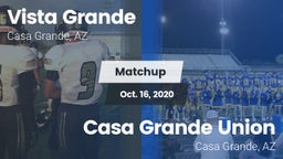 Matchup: Vista Grande vs. Casa Grande Union  2020