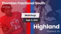 Matchup: Thornton Fractional vs. Highland  2019