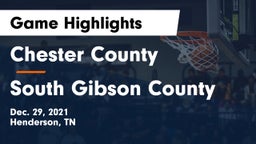 Chester County  vs South Gibson County Game Highlights - Dec. 29, 2021