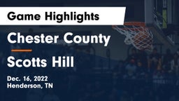 Chester County  vs Scotts Hill  Game Highlights - Dec. 16, 2022