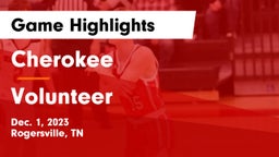 Cherokee  vs Volunteer  Game Highlights - Dec. 1, 2023