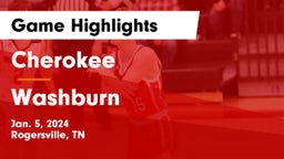 Cherokee  vs Washburn  Game Highlights - Jan. 5, 2024