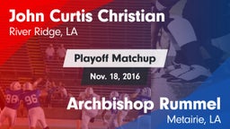Matchup: John Curtis vs. Archbishop Rummel  2016