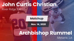 Matchup: John Curtis vs. Archbishop Rummel  2020