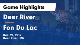 Deer River  vs Fon Du Lac Game Highlights - Dec. 27, 2019