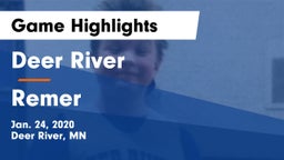 Deer River  vs Remer Game Highlights - Jan. 24, 2020