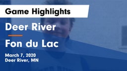 Deer River  vs Fon du Lac Game Highlights - March 7, 2020