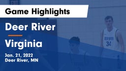 Deer River  vs Virginia  Game Highlights - Jan. 21, 2022