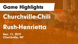 Churchville-Chili  vs Rush-Henrietta  Game Highlights - Dec. 11, 2019