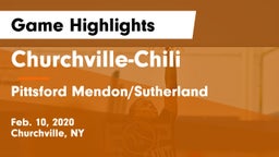 Churchville-Chili  vs Pittsford Mendon/Sutherland Game Highlights - Feb. 10, 2020