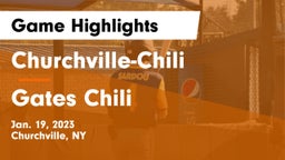 Churchville-Chili  vs Gates Chili  Game Highlights - Jan. 19, 2023