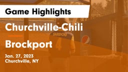 Churchville-Chili  vs Brockport  Game Highlights - Jan. 27, 2023