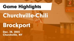 Churchville-Chili  vs Brockport  Game Highlights - Dec. 28, 2023
