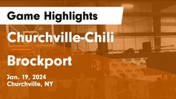 Churchville-Chili  vs Brockport  Game Highlights - Jan. 19, 2024